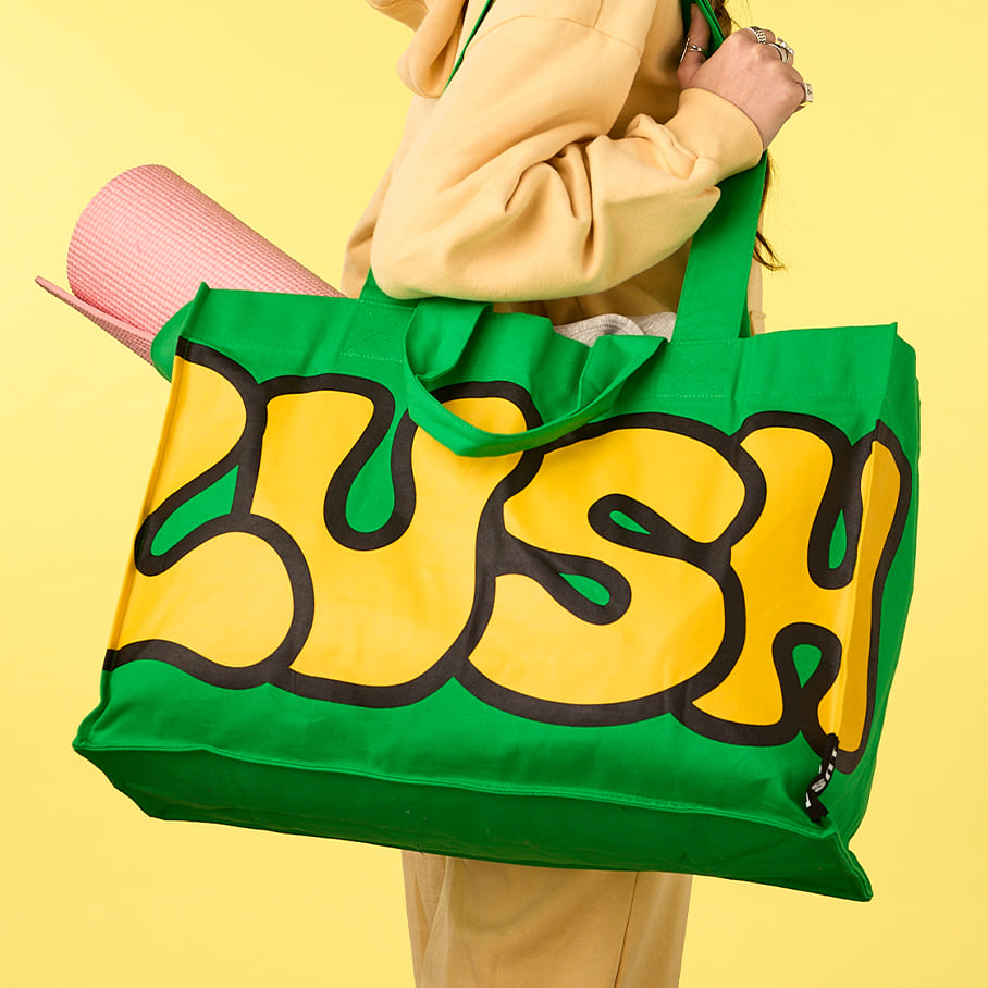 Retro Bubble Lush Big Bag - Green
