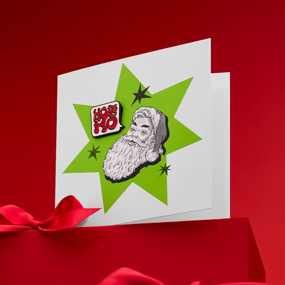 HO HO HO Tarjeta con Pin