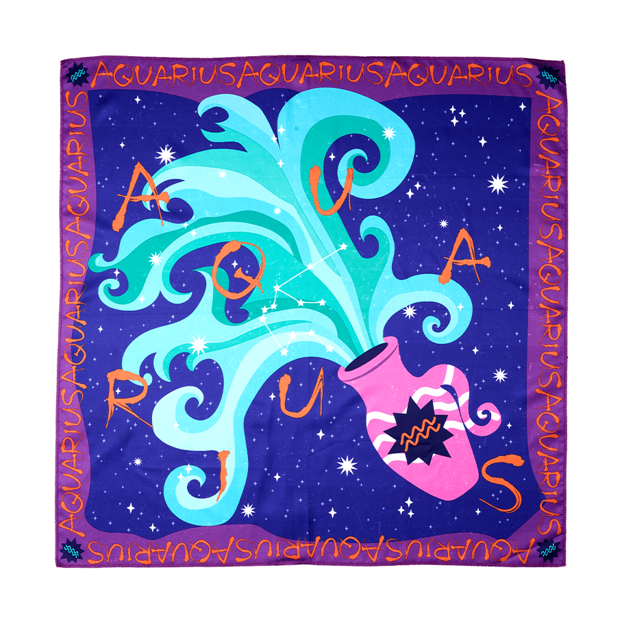 Aquarius Zodiac Knot Wrap