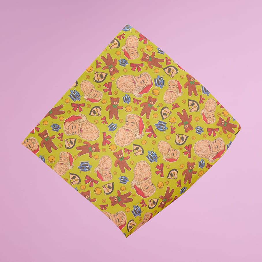 Santa's On His Way Lokta Wrap