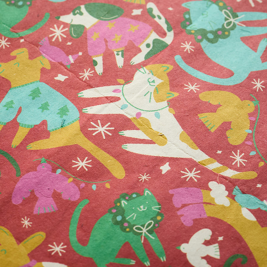 Christmas Companions Lokta Wrap