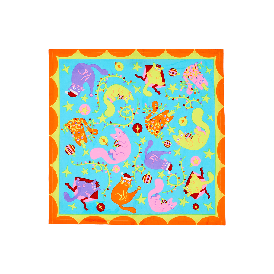 Purrfect Christmas Knot Wrap