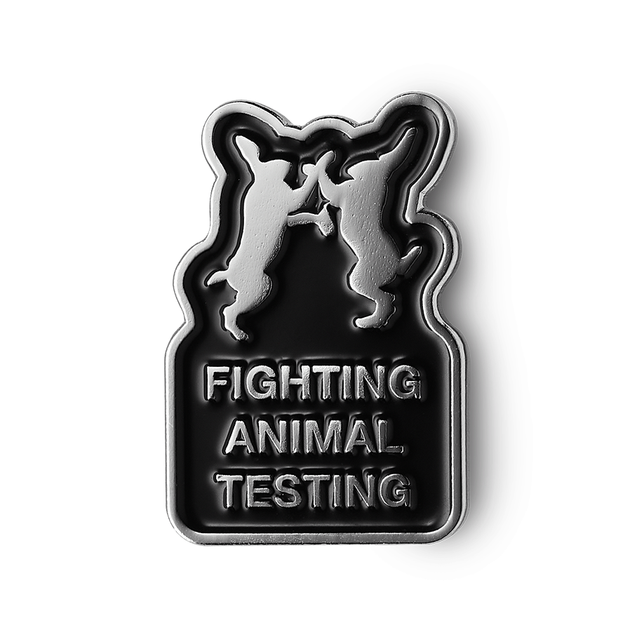 Pin Fighting Animal Testing